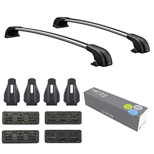 Terzo テルッツォ (by PIAA) ルーフキャリア 車種別ベースキャリアセット エアロバータイプ シルバー ルーフオンタイプ 風切音低減モデル ロック付 【ホンダ フリード H28. 9~ 型式 GB5.6】 EF100A + EB108A + E