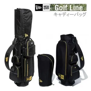 【7/4-10★3000円以上で300円OFFクーポン】ニューエラ キャディバッグ ブラック × ゴールド ベーシックポーチ付き(13534661)NEWERA ゴルフ 日本正規品【L2】【w24】