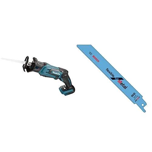 マキタ(Makita) 充電式レシプロソー 18V 3.0Ah 本体のみ JR184DZ＋BOSCH(ボッシュ) 金属用セーバーソーブレード2本組 S922EF/2G