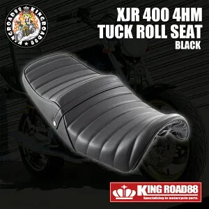 ヤマハ XJR400 前期 4HM KingRoad88 タックロールシート 合成レザー ブラック