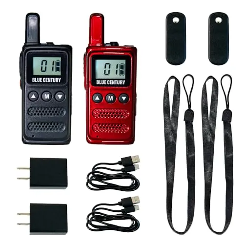 BLUE CENTURY ブルーセンチュリー 国内メーカー 超小型 特定小電力 トランシーバー BC-23 Chanty Plus MIX (シャンティ プラス ミックス) 2台セット 大型モニタ搭載 USB-C 充電器/ベルトクリップ等付属 インカム 総