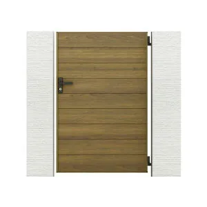 門扉 リクシル 開き門扉AA YM1型 横桟 片開き 09-12/09-14 埋込使用 W900×H1200/1400mm LIXIL 片開き門扉 片開きドア 片開き扉 門 開き門扉 勝手口 玄関 木目 ウッド調 ナチュラル モダン エクステリア リ