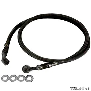 ガレージT＆F ステンメッシュブレーキホース 1400mm W650 ブラックコート仕様 W650BHBK1400 HD店