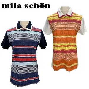 【送料無料】 50％OFF！OUTLET！milaschon ミラショーン レディース ゴルフ ゴルフウェア ポロ ポロシャツ ハーフジップ ストレッチ性 吸水速乾性 ドライ 40/42 M/L 34270-208
