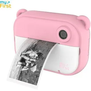 【長期保証付】Oaxis オアキシス FC2401SA-PK01 myFirst Camera Insta II ピンク1200万画素 感熱紙ラベルプリンター機能付 動画撮影 microSD4GB付 FC2401SAPK01