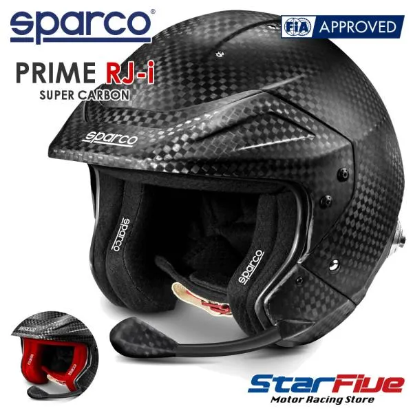 スパルコ ジェットヘルメット 4輪用 PRIME RJ-i SUPERCARBON プライム スーパーカーボンFIA8860-2018公認 SNELL SA2020 Sparco 2025年継続モデル