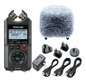TASCAM DR-40XP+WS-86+PS-P520U 可動式マイク XLR/TRS入力搭載 32ビットフロート録音対応 4ch ポータブルレコーダー/ウインドスクリーン+ACアダプター付【送料無料】