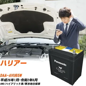 トヨタ ハリアー 対応 バッテリー AVU65W H26/1-R2/6 寒冷地仕様車 パナソニック カオス 車 カーバッテリー N-S55D23R/H2 【H04006】