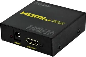 【4K@60HzHDCP2.2解除版2025新型】KanaaNhdmi分配器1入力2出力同時出力HDR10+/3D対応PS5|Xbox|firetvstick|HDTV|DVD|PCなど適用日本語取説書24K金メッキ