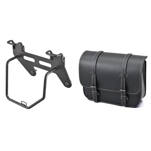 【レブル1100専用セット】デイトナ(Daytona) サドルバッグサポート 右側 EXタッチ対応 63965 & ヘンリービギンズ(Henly Begins) サイドバッグ 12L EXタッチ ワンタッチサドルバッグ DHS-61 ブラック 49503