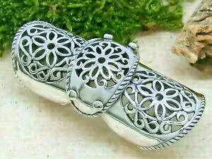 【送料無料】ネックレス ジョイントリングリンクリングスターリングシルバーアーマーリングソリッドjoint ring links ring 925 sterling silver armor ring solid