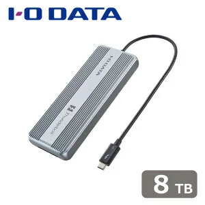 アイ・オー・データ機器｜I-O DATA 長期5年保証＆Thunderbolt(tm) 5対応 超高速ポータブルSSD 8TB 【受注生産商品】 SSPU-TFC8B