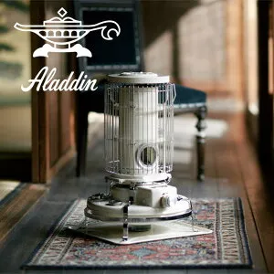 石油ストーブ アラジン 対流式 ブルーフレーム 青い炎 おしゃれ レトロ 大型 縦型 電源不要 自然対流形ストーブ【台数限定】Aladdin BF3911-W ホワイト