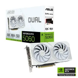 Dual GeForce RTX 5060 White OC Edition 8GB GDDR7 DUAL-RTX5060-O8G-WHITE