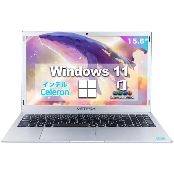 ノートパソコン office搭載 Windows11 ノートパソコン日本語キーボードVETESA N4020 Win11搭載 MS Offi