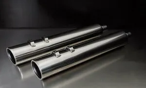 REMUS レムス Custom Exhaust Slash Cut Muffler Φ102 mm 4'，With Ecs-System，Chrome，Eg/Abe/Eec スリップオンマフラー マフラー