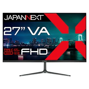 ジャパンネクスト(JAPANNEXT) JNV27FHDC65W USB-C接続 PCモニター JN-V27FHD-C65W 27型 フルHD(1920×1080) ワイド