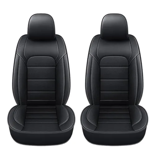 車シートカバー シートクッション と互換性のあるニッサン ティアナ J32系 2008.6~2014.2 フロントシートカバー 360°フルラップ 通年使用 カーシートカバー 防水 防汚 滑り止 耐磨耗 通気性 取付簡単 カー用品 2枚(黒,枕なし)