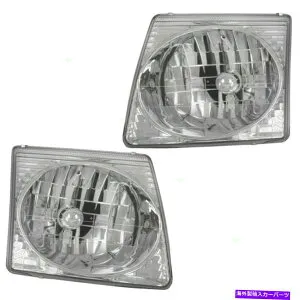 USヘッドライト 01-03フォードエクスプローラスポーツのための新しいデポドライバ＆旅客サイドNSFヘッドライトセット New Depo Driver & Passenger Side NSF Headlight Set For 01-03 Ford Explorer Sport【並行輸入