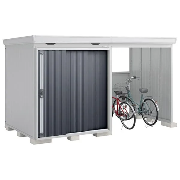 物置 屋外 イナバ物置 フォルタウィズ FW-1818+18KS 右側開放スペース スタンダード 一般型 チャコールグレー [製品5年保証] 収納