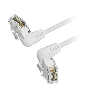 おすすめ 寒さ 対策 プレゼント 人気 贈り物 冬 ギフト 定番 手土産 卒業 入学 引越 【5本セット】 VENTION Cat.6a LANケーブル UTP 直角コネクタ 360°スイングタイプ ホワイト 2m ホワイト IB-0477X5 PC