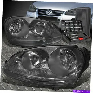 USヘッドライト 05-10フォルクスワーゲンジェッタウサギクリスタルヘッドライトヘッドランプ+ツールセットスモーク FOR 05-10 VOLKSWAGEN JETTA RABBIT CRYSTAL HEADLIGHT HEAD LAMPS+TOOL SET SMOKED【並行輸入品】