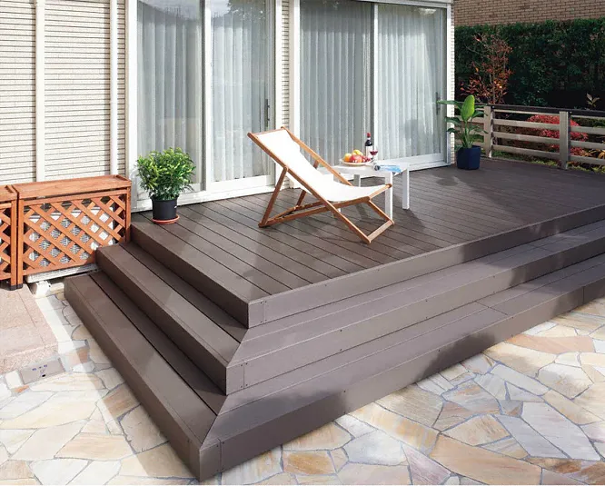 ウッドデッキ(工事費込み) ファンデッキHG 四国化成 | 0.5坪/0.75坪/1.5間/2間/2.5間/1.5坪/2坪/4尺/5尺/6尺/7尺/8尺/9尺/10尺/90cm/180cm/4m ウッドパネル ウリン キット テラス ベランダ ラティス 縁台 屋根 階段 簡単 柵 置くだけ 踏み台 幕板 diy