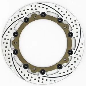 SUNSTAR サンスター プレミアムレーシング 'ホール＆スリットタイプ' フロントディスクローター HP2 Enduro R1150GS Adventure R1200GS R1250GS BMW ブレーキディスクローター ブレーキ 左用 / フローティン