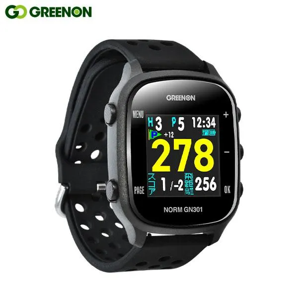 「25・26日限定！最大5,000円引きクーポン！」グリーンオン ゴルフウォッチ ノルム 腕時計型 GPSナビ GN301