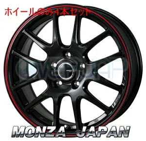 4本セット MONZA JAPAN JP-STYLE JEFA パールブラック/レッドライン (PBK/RD) 16インチ 6.5J 114.3 / 5 53 ヴォクシー ZRR75G