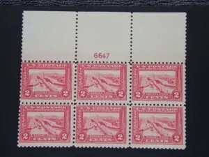 US SC #402 プレートブロック ワイドトップ ファイン OG NH SCV$ 3000 AK 9/23/24