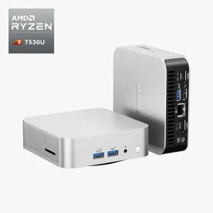 GEEKOM A5 Pro 2026エディション ミニPC AMD Ryzen R5-7530U 搭載(128GBメモリ/6TB SSD拡張対応) アルミボディ 高放熱 30dB Mini PC 4画面出力 8K@60Hz対応 SDカードスロット Win 11 Pro WiFi 6 Bluetooth LAN 技適認証済み 3