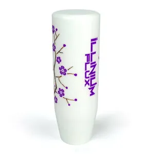 ILLINIUM FLUX White Hand Painted Sakura Blossom Knob ホワイト パープル 桜 サクライリニウムフレックス シフトノブ USDM8x1.25 10x1.25 10x1.5 12x1.25 12x1.5 12x1.75