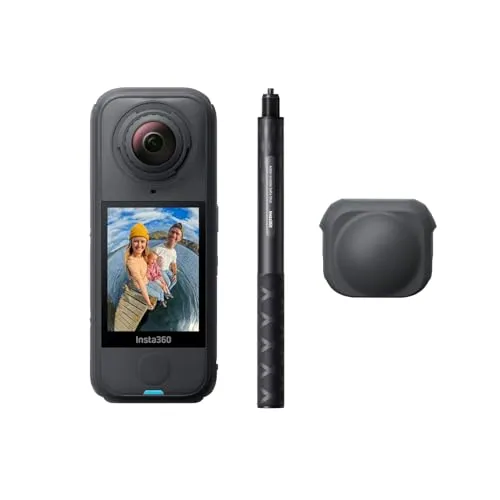 Insta360 X4 Air スノーボードキット - 防水＆軽量165g 8K 360度全景カメラ、見えない自撮り棒、交換可能レンズ、撮影後フレーミング、ウインドガード内蔵、手ブレ補正、AI搭載アプリ