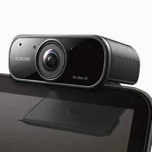 要登録!全品ポイント10倍!・4/24 20時～ELECOM エレコム Webカメラ UCAM-CX80FBBK 4K対応 830万画素 5倍デジタルオートズーム機能