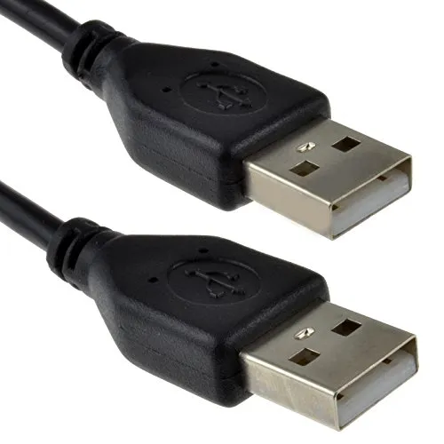 kenable USB 2.0 24AWG A→A (オス-オス) 高速ブラックケーブル 0.15m (~6インチ) 15cm ショート