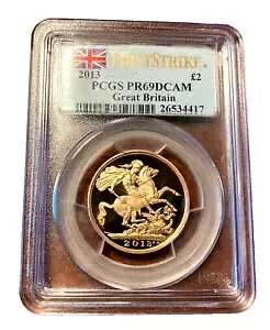 イギリス 2013 ゴールド 2 ソブリン 2 ポンド PCGS PF69DCAM ファースト ストライク