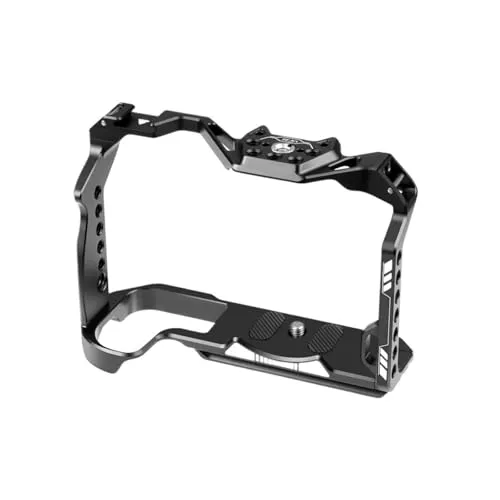 互換性がありますCanon EOS R10 R7 RP対応 メタルカメラケージスタビライザーリグ 1/4インチ＆3/8インチネジ穴付き(EOS R7 Cage)