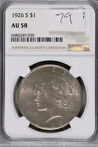 1926-S ピース シルバー ダラー NGC AU-58 #9-039