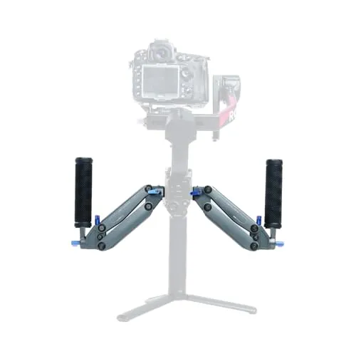 DF DIGITALFOTO Z軸 デュアル ハンドルグリップ 両手持ち NATOレール付き 30％垂直減衰 軽量 最大耐荷重5kg 正立&倒立 切り替え DJI RS4 /RS4 Pro/RS3 / RS3 Pro/RS3 Mini/RS4 Mini/R