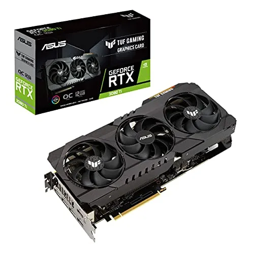 ASUS TUF Gaming NVIDIA GeForce RTX 3080 Ti OCエディション グラフィックスカード (PCIe 4.0 12GB GDDR6X HDMI 2.1 DisplayPort 1.4a デュアルボールファンベアリング ミ