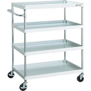 TRUSCO ( トラスコ中山 ) ツールワゴン フェニックスワゴン 省音 900X600XH1200 4段 ホワイト ( PEW-1294-W )