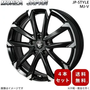 ホイール プリウスα ZVW40/41W トヨタ モンツァジャパン 4本 【18×7.5J 5-114.3 INSET38 ブラックメタリック/ポリッシュ】 JPスタイル MJV 18インチ 5穴 インセット38 1台分