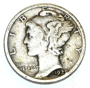 3枚のエステートコインロット - 1929年リバティダイム - 1776/1976年Sクォーター - 1957年Dウィートペニー