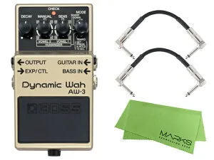 BOSS ボス Dynamic Wah AW-3 + モリダイラパッチケーブル2本セット［マークス・オリジナルクロス付］ コンパクトエフェクター