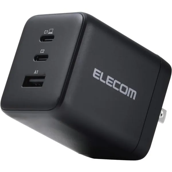 AC-USB充電器 ノートパソコン・タブレットPC対応 100W [3ポート：USB-Cｘ2＋USB-A /USB Power Delivery対応] ブラック ACDC-PD104100BK