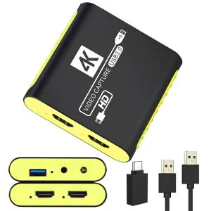 HDMI ビデオキャプチャー ボード Switch 2 対応 USB3.0 & YUY2サポート - 1080P 60FPSビデオ録画 & 4K 30Hz入力/パススルー対応 PS5/PS4/Xbox/PCなどのゲーム機対応 - OBS/Potplayer/XSplitなどの配信ソフト対応 -