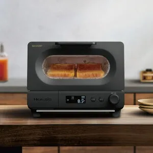 【即納】シャープ ウォーターオーブントースター ヘルシオ トースター AX-WT1-B ブラック SHARP 過熱水蒸気 トースト フランスパン クロワッサン リベイク ノンフライから揚げ 焼き野菜 もち 焼