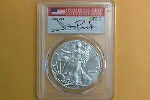 2020(P) シルバー アメリカン イーグル $1 NGC MS70 緊急 FDI ジム ピード サイン入り