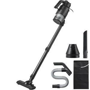 TWINBIRD(ツインバード) 掃除機 コード式 ハンディクリーナー サイクロン式 強力吸引 アタッチメント ブロワー ラクステ 3WAY スティック ブラック 黒 EHC-EB54B